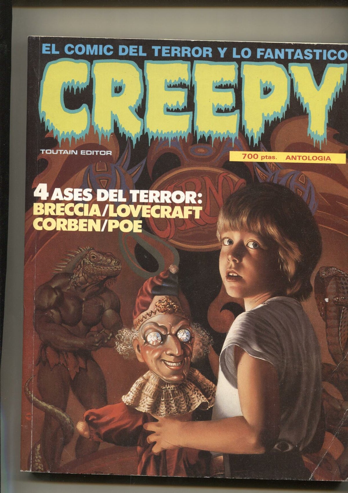 Creepy retapado editorial con los numeros 46,47,48,