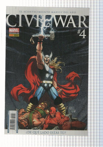 Marvel: Civil War año I num 4 de 7, serie limitada. Cubierta de Michael Turner. Mark Millar