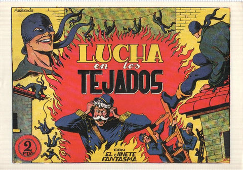 Facsimil: El Jinete Fantasma de Ambros numero 051: Lucha en los tejados