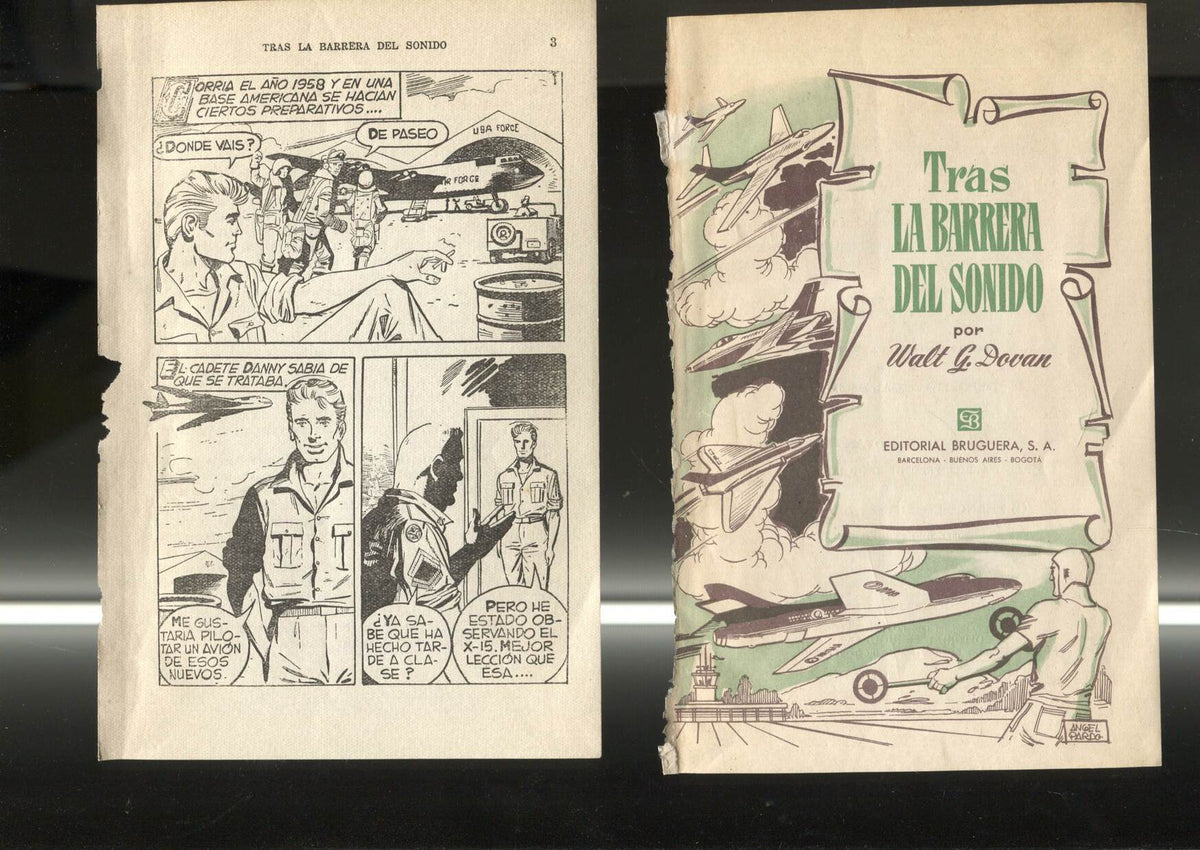Tras la barrera del sonido (dibujos de Francisco Blanes Aracil (solo paginas con el tebeo)