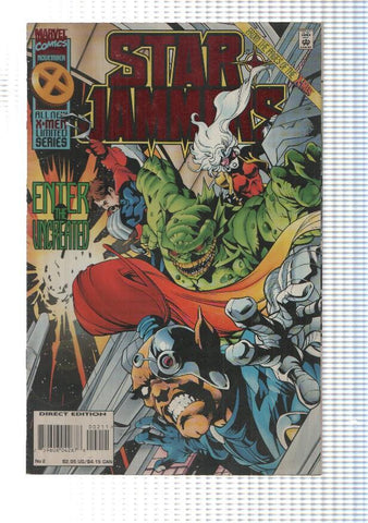 Marvel Comics: Starjammers vol. 1 num 2 (nov 1995) - Nebulae. Titulo con letras metalizadas rojas