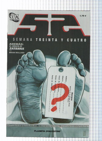 DC, Planeta: 52 num. 34 de 52. Ademas el origen de Zatanna por Brian Bolland