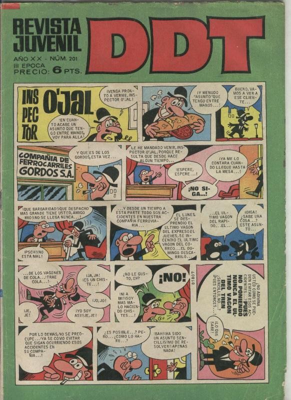 DDT tercera epoca numero 201. Inspector O'Jal