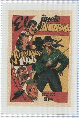 Ficha tebeo numerada 016: El Jinete Fantasma, almanaque 1948