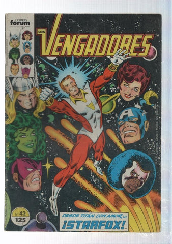 forum comics: Los Vengadores num 42 - Y ahora ... Starfox. Roger Stern
