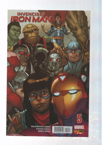 Panini: Invencible Iron Man num. 80 año VII, jul 2017 - Ironheart parte 5. Bendis, Caselli
