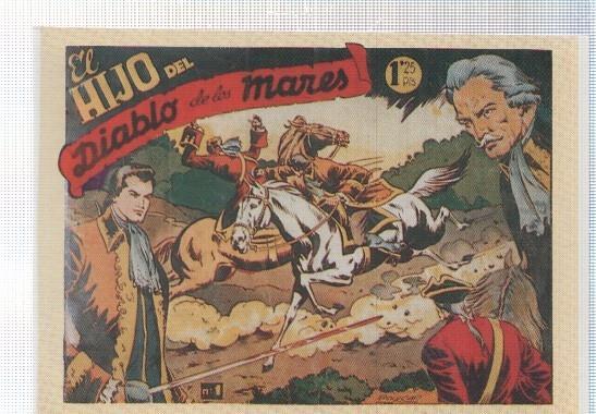 Ficha tebeo numerada 123: El hijo del diablo de los mares, dibujo de Boixcar