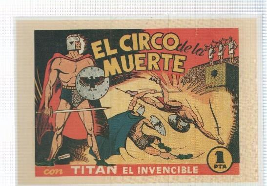 Ficha tebeo numerada 170: Titan el invencible, dibujo de Bosch Penalva