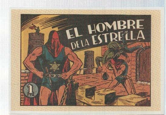 Ficha tebeo numerada 172: El hombre de la estrella, dibujo de Borne