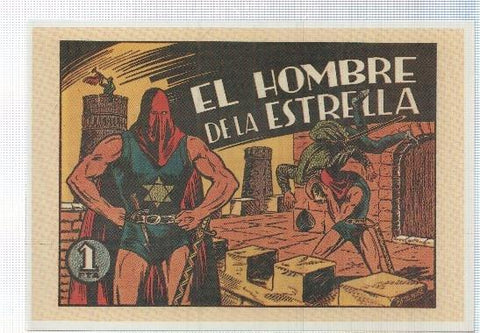 Ficha tebeo numerada 172: El hombre de la estrella, dibujo de Borne