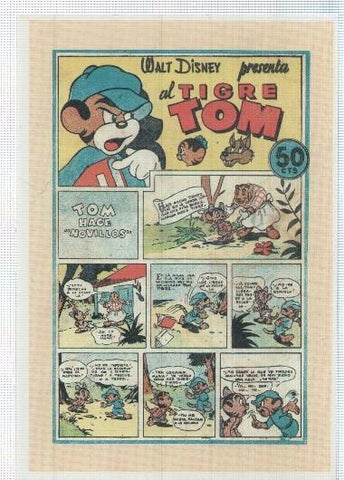 Ficha tebeo numerada 195: El tigre Tom de Editorial Bruguera