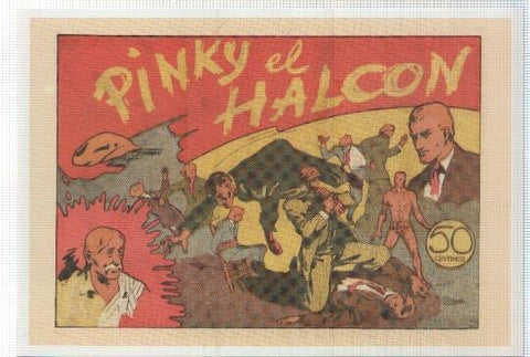 Ficha tebeo numerada 217: Pinky el Halcon , dibujo de F.Katelhom