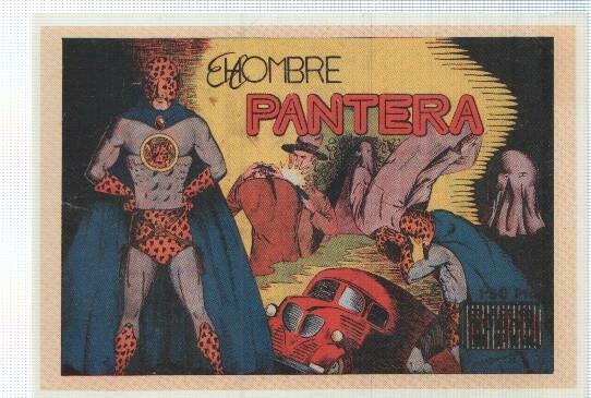 Ficha tebeo numerada 222: El hombre pantera, dibujo de A.Bevia