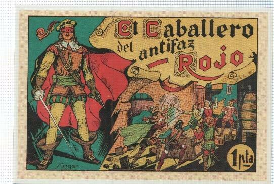 Ficha tebeo numerada 224: El caballero del antifaz rojo, dibujo de Sangar