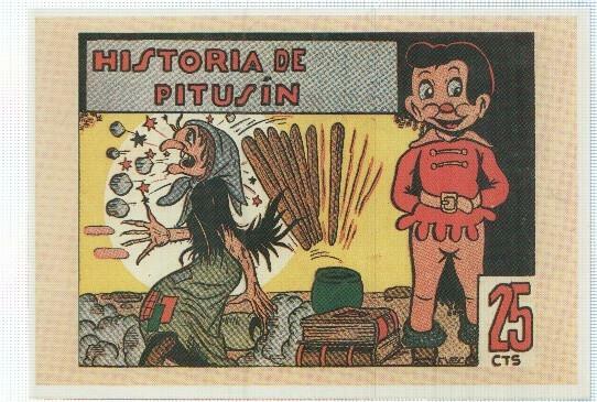 Ficha tebeo numerada 232: Pitusin, dibujo de F.Valls