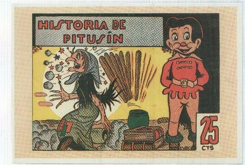 Ficha tebeo numerada 232: Pitusin, dibujo de F.Valls