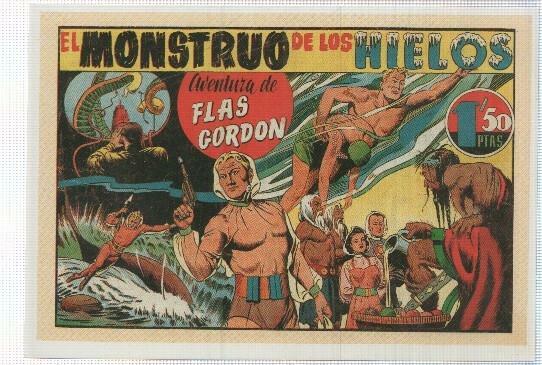 Ficha tebeo numerada 238: Flash Gordon, dibujo de Alex Raymond