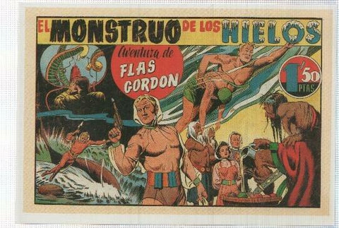 Ficha tebeo numerada 238: Flash Gordon, dibujo de Alex Raymond