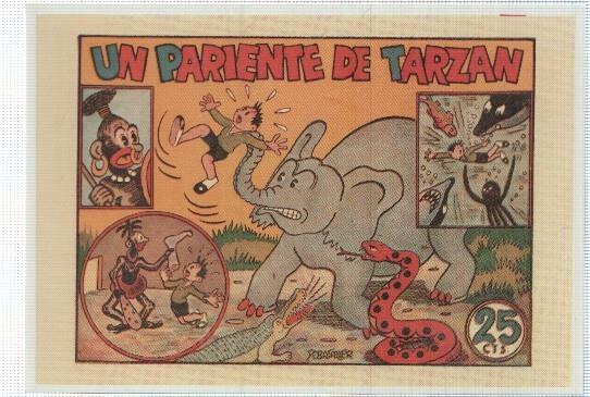 Ficha tebeo numerada 242: Tonin,un pariente de Tarzan,  dibujo de R.Bataller