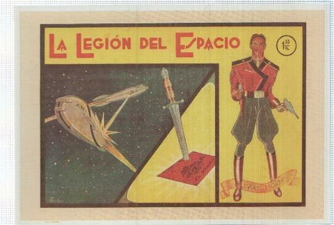 Ficha tebeo numerada 243: La legion del espacio, dibujo de J.Thoullier