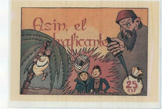 Ficha tebeo numerada 247: Asin, dibujo de J.R.del Villar