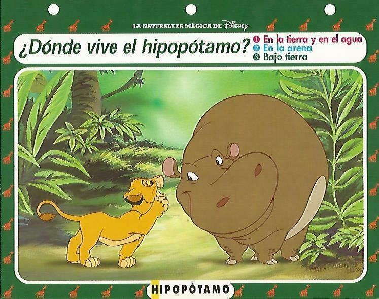LAMINA 14107: Hipopotamo. Secretos con el Rey Leon