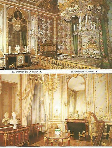LAMINA 13898: Versalles.La Camara de la Reina y el Gabinete Dorado
