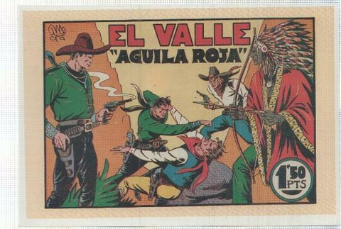 Ficha tebeo numerada 257: Aguila Roja, dibujo de Manuel Gago