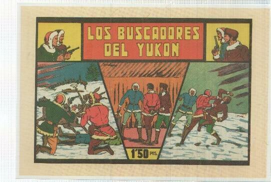 Ficha tebeo numerada 262: Los buscadores del Yukon, dibujo de Manuel Gago
