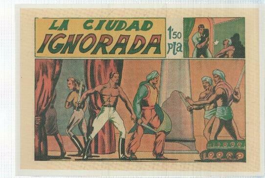 Ficha tebeo numerada 263: la ciudad ignorada, dibujo de R.del Villar
