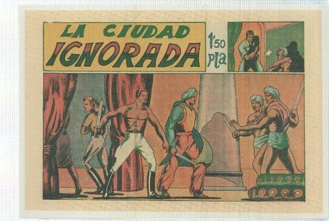 Ficha tebeo numerada 263: la ciudad ignorada, dibujo de R.del Villar