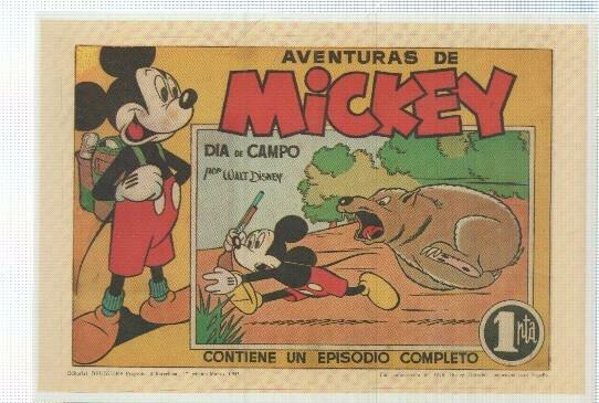 Ficha tebeo numerada 266: Mickey, editorial Bruguera