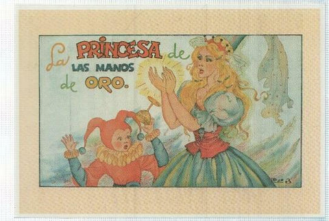 Ficha tebeo numerada 275: La princesa de las manos de oro, dibujo de Pili Blasco