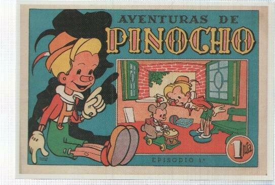 Ficha tebeo numerada 279: Aventuras de Pinocho, de Bruguera, dibujo Salvador Mestres