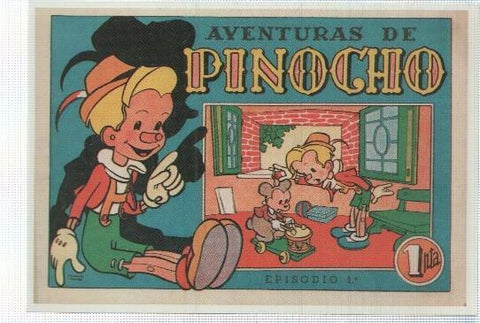 Ficha tebeo numerada 279: Aventuras de Pinocho, de Bruguera, dibujo Salvador Mestres