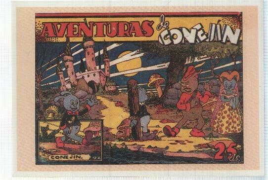 Ficha tebeo numerada 282: Aventuras de Conejin, editorial Hispano Americana, dibujo Pedro Alferez
