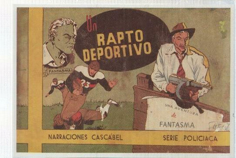 Ficha tebeo numerada 286: Narraciones Cascabel: Fantasma, editorial Tesoro, dibujo Fuente