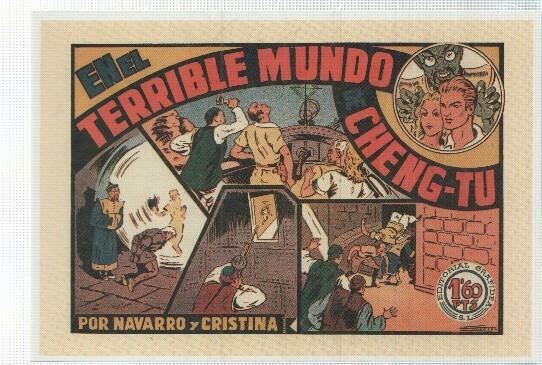 Ficha tebeo numerada 290: Navarro y Cristina: En el terrible mundo de Cheng-Tu, editorial Grafidea