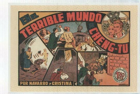 Ficha tebeo numerada 290: Navarro y Cristina: En el terrible mundo de Cheng-Tu, editorial Grafidea