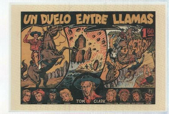 Ficha tebeo numerada 291: Tom Clark: un duelo entre llamas, editorial Grafidea