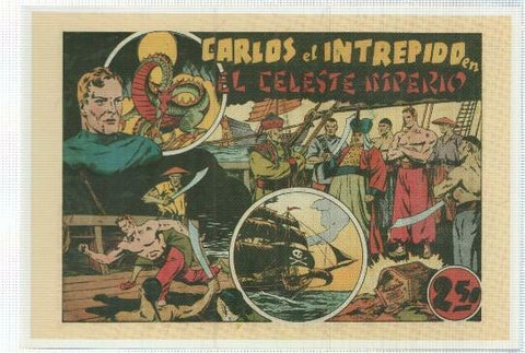 Ficha tebeo numerada 299: Carlos el intrepido (Brick Bradfort): El celeste imperio, editorial Hispano Americana