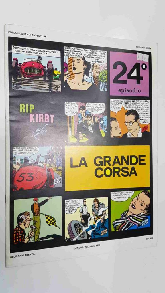 Rip Kirby di Alex Raymond num 24 (La Grande Corsa). Tiras diarias desde 11/5/1953 al 5/9/1953