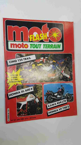 Moto Flash Moto Tout Terrain num 66, juin 1985 - Championnat du Monde de cross. Poster: Vehkonen