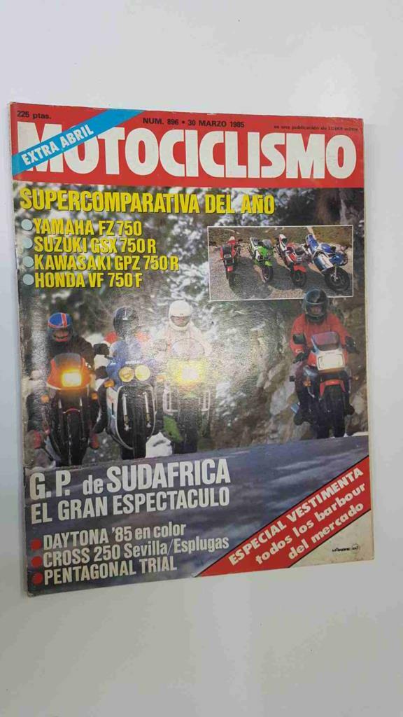 Revista: Motociclismo num 896, 30/3/1985 - especial vestimenta: todos los barbour del mercado