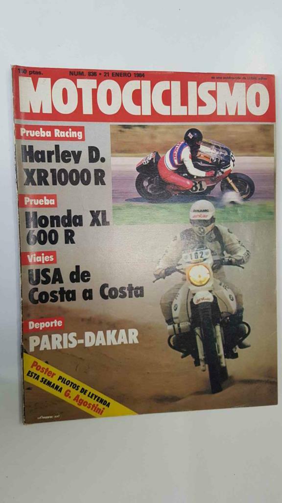 Revista: Motociclismo num 836, 21/1/1984 - viajes: USA de Costa a Costa. Poster Giacomo Agostini