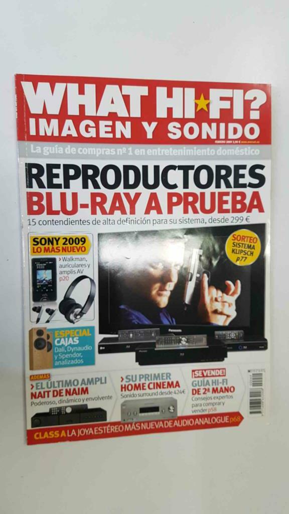 Revista What Hi-Fi imagen y sonido num 49, febrero 2009 - Reproductores Blu-Ray a prueba. Especial cajas