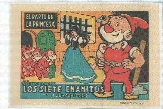 Ficha tebeo numerada 312: Los siete enanitos y Blancanieves, editorial Bruguera