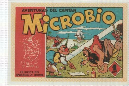 Ficha tebeo numerada 313: El Capitan Microbio, editorial Bruguera, dibujos de Sabates