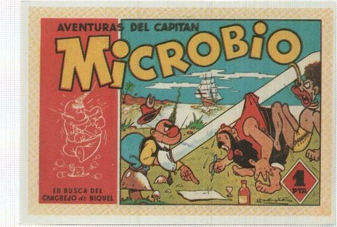Ficha tebeo numerada 313: El Capitan Microbio, editorial Bruguera, dibujos de Sabates