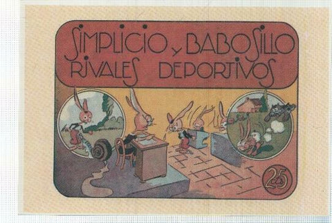 Ficha tebeo numerada 319: Simplicio , editorial Hispano Americana,
